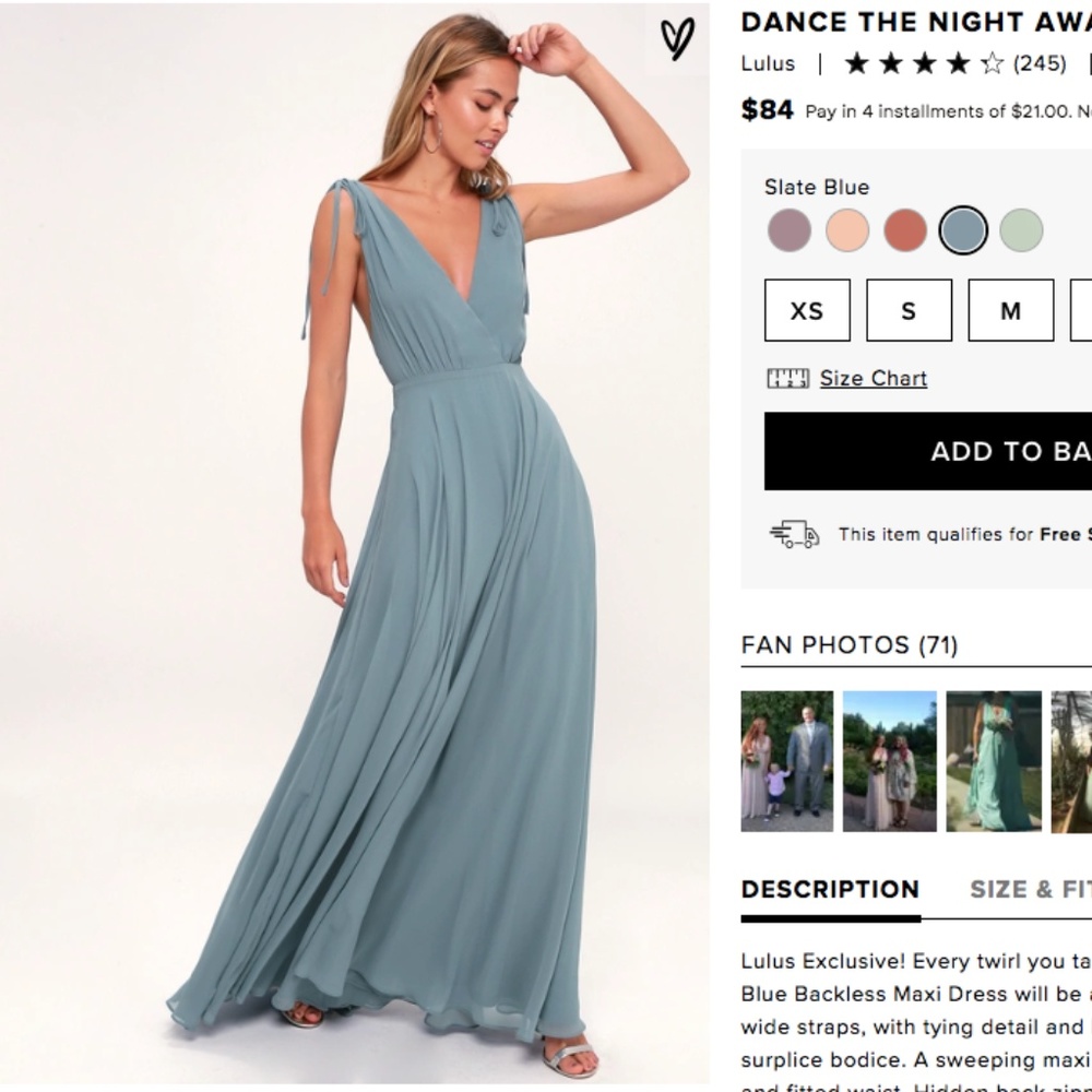 Lulu's Dance the Night Away Maxi Dress Sz XS